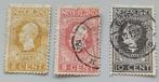 Nederland 1913 NVPH 91-92-93 gest, Ophalen of Verzenden, Na 1940, Gestempeld