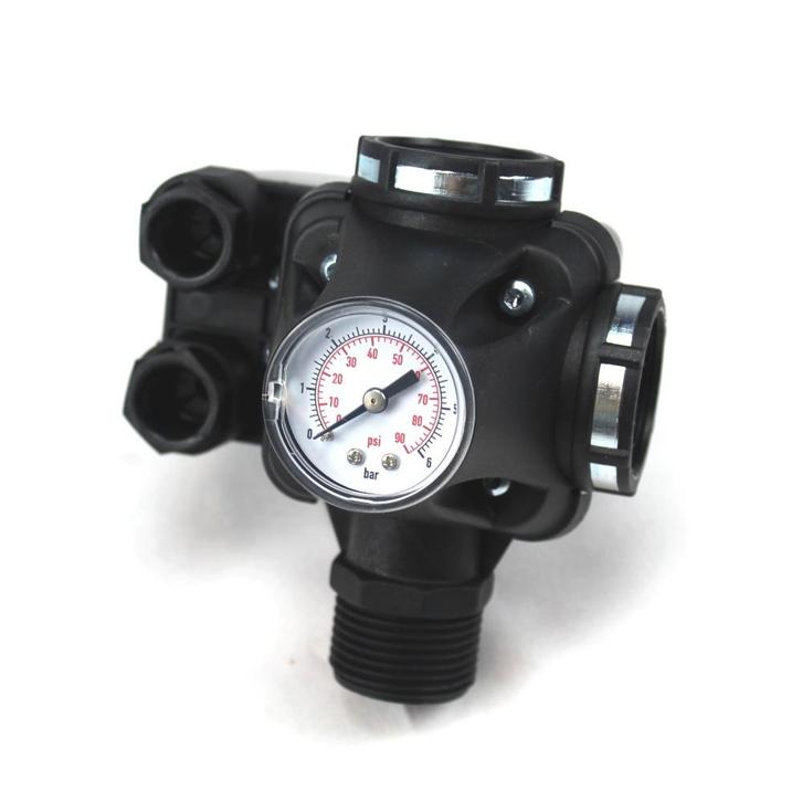 PM5 3-weg drukschakelaar t.b.v. waterpomp, incl. manometer, Tuin en Terras, Waterpompen, Nieuw, Elektrisch, Hydrofoorpomp, Ophalen of Verzenden