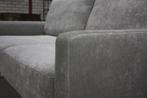 Mooie grijze velvet bank bankstel 190 cm. (showmodel), Huis en Inrichting, Fauteuils, Ophalen, Zo goed als nieuw, Stof