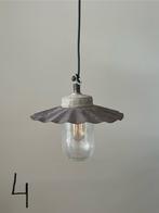 Vintage hanglampjes drie stuks, Huis en Inrichting, Lampen | Hanglampen, Ophalen, Gebruikt, Vintage, Glas