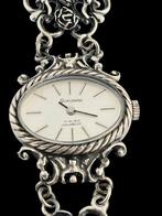 Prachtige vintage Zilver Dames Horloge swiss merk Garonné, Zilver, Verzenden