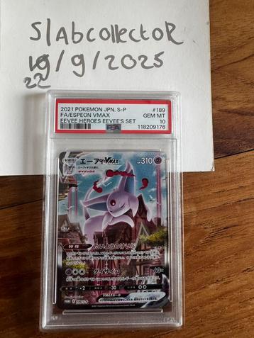 Pokémon kaartEspeon VMAX 2021 Japanese Eevee Heroes – PSA 10 beschikbaar voor biedingen