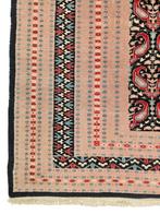 Handgeknoopt Perzisch wol Karachi tapijt blue 157x245cm, Gebruikt, 150 tot 200 cm, Onbekend, 200 cm of meer