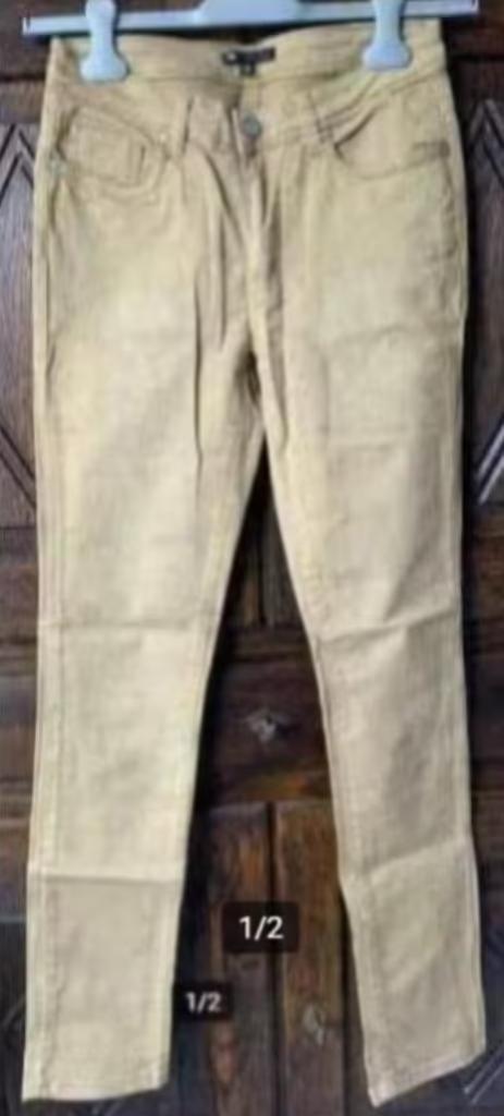 Bruine spijkerbroek, jeans, denim broek; 36; WE; cognac, Kleding | Dames, Broeken en Pantalons, Zo goed als nieuw, Maat 36 (S)