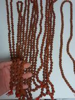 8 Lange Rudraksha-mala's colliers - kettingen, Ophalen of Verzenden, Zo goed als nieuw, Overige materialen