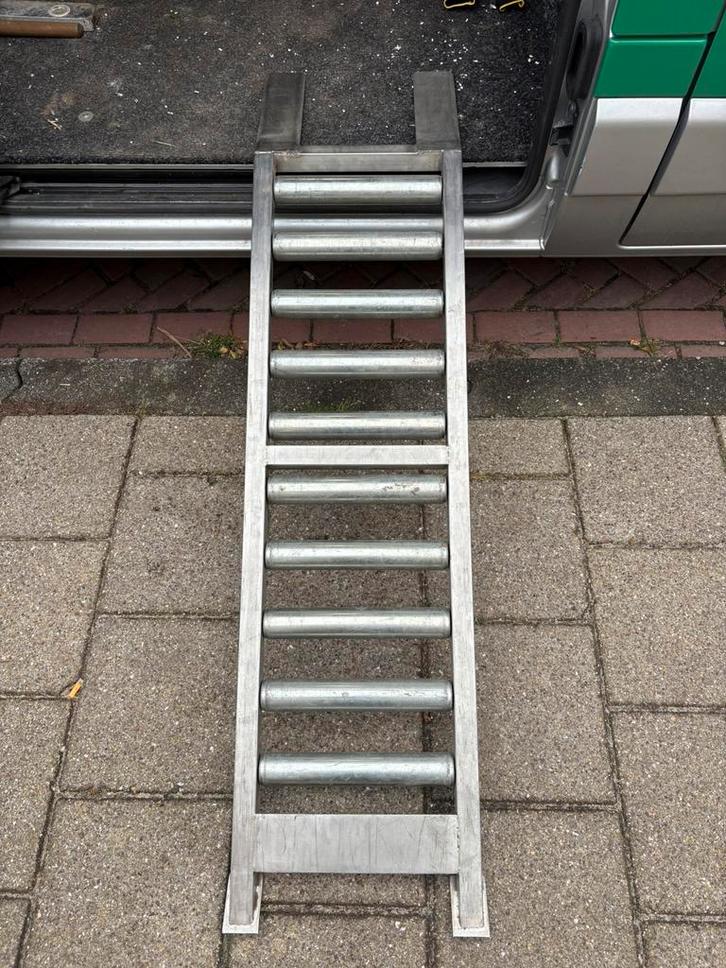 Rollenbaan RVS tbv trilplaat etc, Auto diversen, Overige Auto diversen, Ophalen of Verzenden