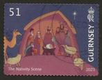 Guernsey 28, kerst, Verzenden, Gestempeld