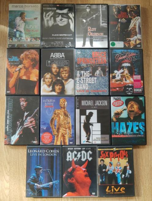 MUZIEK DVD's / Jimmi Hendrix Roy Orbison ABBA Tina Turner, Cd's en Dvd's, Dvd's | Muziek en Concerten, Zo goed als nieuw, Ophalen of Verzenden