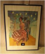 Mooi Geschilderd Aquarel 'Zuiderse Danseres' - Fin, Antiek en Kunst, Kunst | Schilderijen | Klassiek, Ophalen of Verzenden