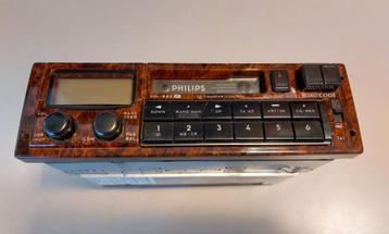 PHILIPS DC 741 RDS Autoradio Cassettespeler - Houtlook front beschikbaar voor biedingen