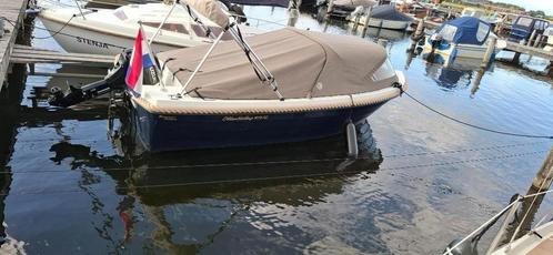 Oldambtsloep 475 XL, Watersport en Boten, Sloepen, Zo goed als nieuw, Tot 10 pk, 3 tot 6 meter, Buitenboordmotor, Benzine, Polyester