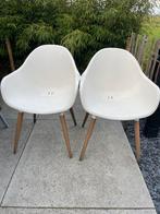 Witte Kuipstoeltjes, Huis en Inrichting, Stoelen, Ophalen, Kunststof, Gebruikt, Twee