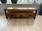 Mangohouten tv meubel, Ophalen, 100 tot 150 cm, Zo goed als nieuw, Minder dan 100 cm