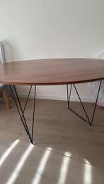 Eettafel 140 diameter - walnoot blad., Ophalen, 100 tot 150 cm, Rond, Zo goed als nieuw