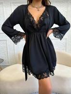 Luxe 2 delige set zwart kimono/slipdress L Hunkemöller insp, Kleding | Dames, Ophalen of Verzenden, Zo goed als nieuw, Maat 46/48 (XL) of groter