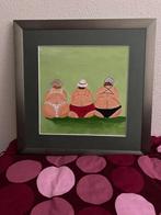 Prachtig zomers schilderij van “de dikke dames”, Ophalen of Verzenden