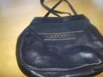 blauw leren vintage tas, Ophalen, Zo goed als nieuw, Blauw