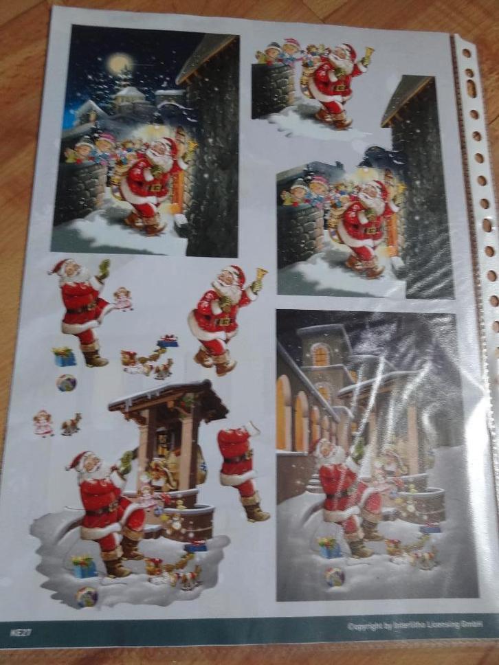 k59 KE27 kerstman wensput knipvel, Hobby en Vrije tijd, Kaarten | Zelf maken, Nieuw, Knipvel, Kerst, Ophalen of Verzenden