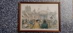 Anton Pieck Prent met Lijst, Antiek en Kunst, Kunst | Tekeningen en Foto's, Verzenden