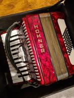 Accordeon Hohner Rood, Muziek en Instrumenten, Accordeons, Ophalen, Met koffer, Toetsaccordeon, Hohner