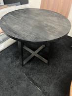 Bartafel mangohout zwart 110cm met stalen poot, Info@savoireinteriors.com, Ophalen of Verzenden, Kerkstraat 135a, Savoire