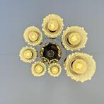 DDR chroom met bubbleglass cascadelamp, Huis en Inrichting, Lampen | Hanglampen, Vintage, Ophalen of Verzenden, Zo goed als nieuw