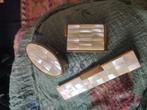 Lot vintage parelmoer oa, kammetje, lipstickhouder, Sieraden, Tassen en Uiterlijk, Manchetknopen, Ophalen of Verzenden, Gebruikt