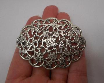 Zilveren grote antieke broche nr.1111 beschikbaar voor biedingen