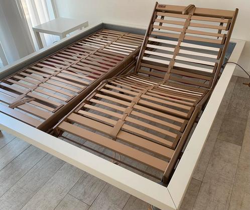 Swissflex bedbodems èn design ombouw, Huis en Inrichting, Slaapkamer | Bedden, Gebruikt, Tweepersoons, 90 cm, 200 cm, Metaal, Bruin