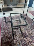 Glazen zwarte bijzettafel IKEA Vittsjö, Huis en Inrichting, Tafels | Bijzettafels, Minder dan 55 cm, Modern, Rechthoekig, Ophalen