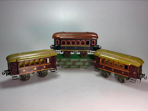 Zeldzame Bing spoor 1 wagons in zeer goede conditie! 1902, Antiek en Kunst, Antiek | Speelgoed, Ophalen of Verzenden