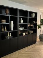 Luxe zwarte vakkenkasten, Huis en Inrichting, Ophalen, 200 cm of meer, Eikenhout, Zo goed als nieuw