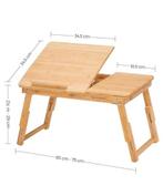 Bamboe Bedtafel - Laptoptafel - Verstelbaar, Ophalen of Verzenden, Zo goed als nieuw, In hoogte verstelbaar