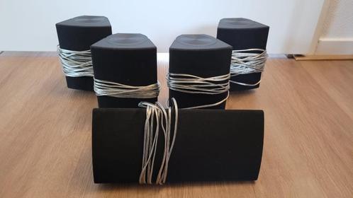 LG speaker system, luidsprekers. 4 luidsprekers + 1 Center, Audio, Tv en Foto, Luidsprekers, Gebruikt, Front, Rear of Stereo speakers