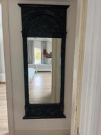 Spiegel met houten zwarte lijst, Antiek en Kunst, Antiek | Spiegels, Minder dan 100 cm, Rechthoekig, Ophalen
