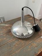 ZWARE VINTAGE HANGLAMP GLAS CHROOM PLAFOND ZHSTAAT!, Antiek en Kunst, Ophalen of Verzenden