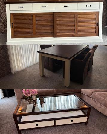 Set: dressoir, eettafel, salontafel beschikbaar voor biedingen