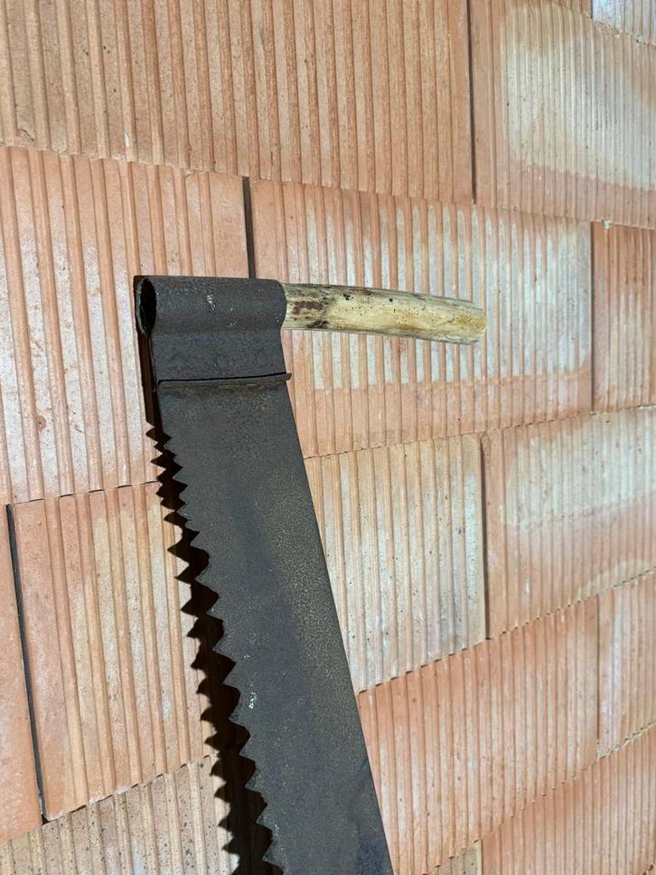 Oude Trekzaag met Houten Handvatten, Doe-het-zelf en Verbouw, Gereedschap | Zaagmachines, Gebruikt, Overige typen, Ophalen