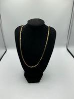 Zilver/bladgoud Italiaanse cuban ketting 3mm 55cm, Lf jewelry, Verzenden, Nieuw, 5501 AH