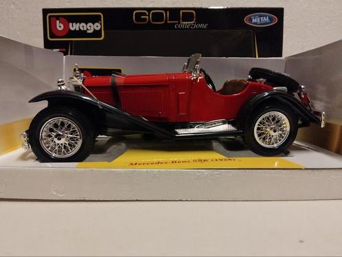 Mercedes Benz SSK specialroadster rood 1928 Bburago 1:18 KRD, Hobby en Vrije tijd, Modelauto's | 1:18, Zo goed als nieuw, Auto