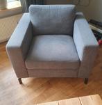 Grijze fauteuil, Huis en Inrichting, Ophalen, Zo goed als nieuw, 75 tot 100 cm, 50 tot 75 cm