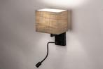 led wandlamp taupe stof kap bureau tafel hoekbank bank lamp, Huis en Inrichting, Lampen | Wandlampen, Nieuw, Stof, Ophalen of Verzenden