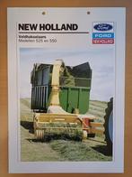 Folder New Holland veldhakselaars 525 en 550, Boeken, Ophalen of Verzenden, Gelezen, Tractor en Landbouw