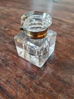 Antieke Inktpot Koper & Kristal, Ophalen of Verzenden