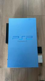 PlayStation 2 Ocean Blue (SCPH-50004) + HDD + FMCB, Gebruikt, Blauw, Phat, Met games