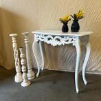 Barok sidetable - 90 x 31 cm - wit - Bij TTM Wonen, 50 tot 100 cm, Www.ttmwonen.nl, Nieuw, Ophalen of Verzenden
