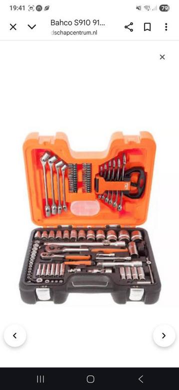 Bahco S 910 gereedschapset 91 delig NIEUW beschikbaar voor biedingen