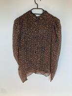 Ted Baker kraagloze blouse bruin zwart dierenprint maat 1/XS, Kleding | Dames, Bruin, Ophalen of Verzenden, Zo goed als nieuw