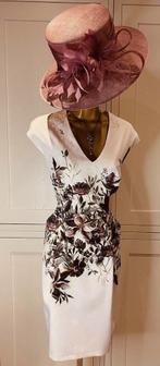 Phase Eight luxe jurk crème met kleurrijk dessin maat 38, Maat 38/40 (M), Overige kleuren, Verzenden, Zo goed als nieuw