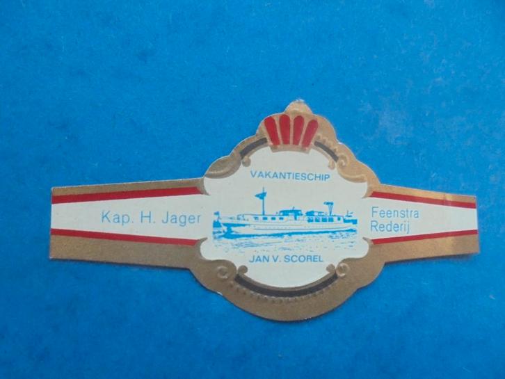 Sigarenband vakantieschip Jan van Scorel / Rederij Feenstra, Verzamelen, Rookartikelen, Aanstekers en Luciferdoosjes, Zo goed als nieuw